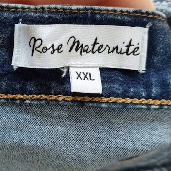 MATERNITY Blue Denim Short Jumper Size XXL - Picture 6 of 7